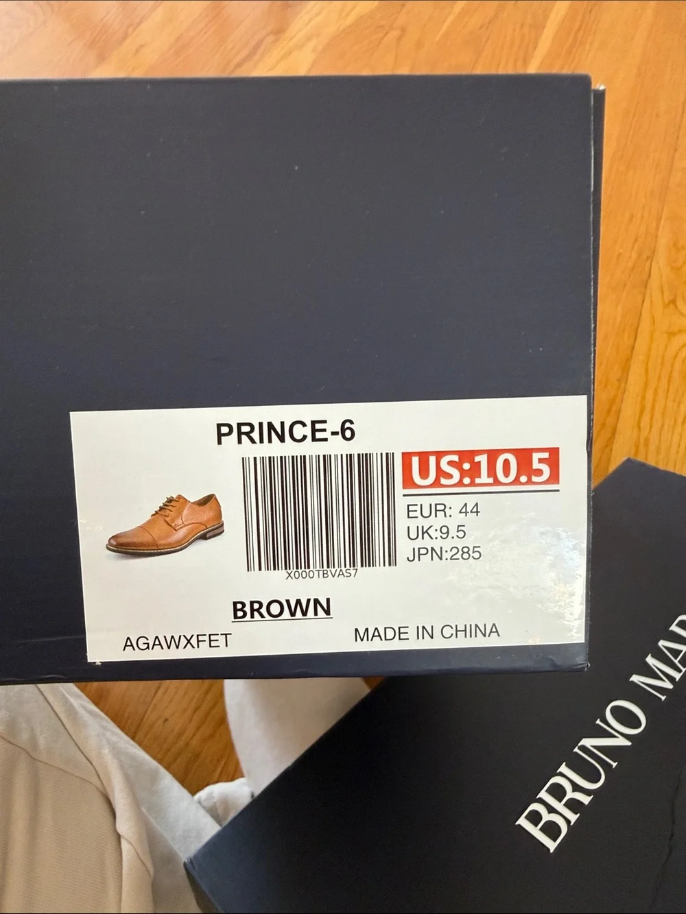 Bruno Marc Men’s Tan Leather Dress Shoes